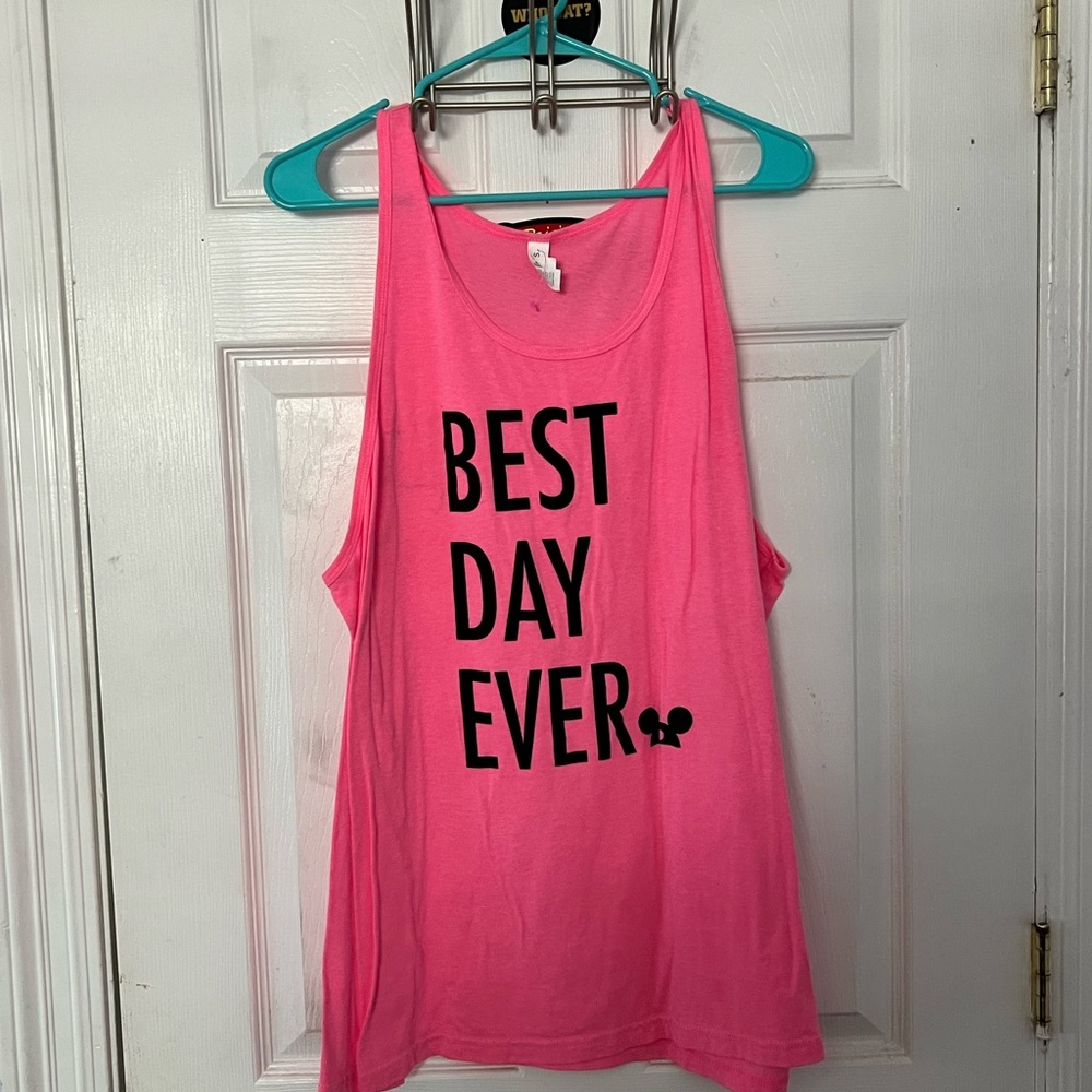 Disney small shop best day ever tank, unisex XL